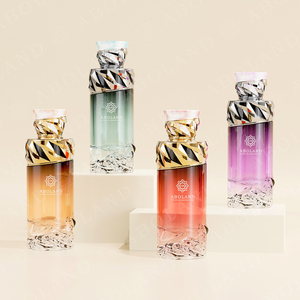 Botella de Perfume de Vidrio Vacía de 100 ml, Diseño Cuadrado de Lujo, Personalizable, con Tapa - Product Image 6