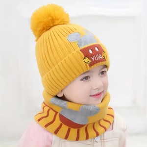 Ensemble <span class=keywords><strong>Bonnet</strong></span> et Écharpe Dessin Animé pour Enfants, Ensemble <span class=keywords><strong>Bonnet</strong></span> et Écharpe Bébé Fille Garçon, Ensemble Hiver Chaud avec Cache-Oreilles pour Enfant - Product Image 2