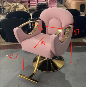Chaise de barbier Kisen en similicuir, design contemporain, pompe hydraulique, hauteur réglable, base ronde, mobilier de salon professionnel - Product Image 6