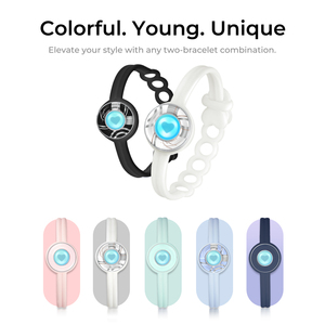 Bracelets intelligents tendance <span class=keywords><strong>Totwoo</strong></span> pour couples, couleur bonbon, longue distance, toucher et éclairage, vibrations, cadeaux pour les amoureux - Product Image 4