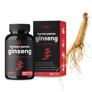 <span class=keywords><strong>Capsules</strong></span> de <span class=keywords><strong>Ginseng</strong></span> Coréen et Extrait de Curcuma Rouge en Poudre OEM/ODM Marque Privée – Énergie, Concentration et Performance pour Adultes - Product Image 1