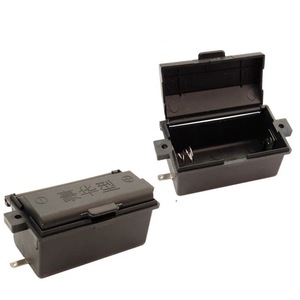Caja de baterías para baterías cilíndricas AA de 8,6 cm x 8,2 cm x 4,6 cm, compartimento doble de plástico integrado - Product Image 2