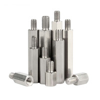 Entretoises hexagonales en acier inoxydable 304 M3 M4 M6, entretoises filetées mâle-femelle en acier et laiton pour carte mère