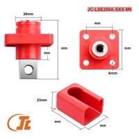 Bloque de terminales de alta corriente cuadrado 100A/120A/150A/200A/300A 600V para PCBA, terminal de paso a través de pared para almacenamiento de energía