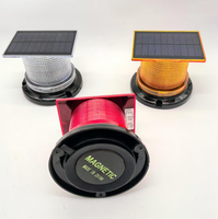 Feu de signalisation solaire 20 LED, 4 modes, stroboscopique rotatif, clignotant lent, lampe balise, fixation magnétique ou à vis, visibilité 1000 m
