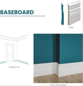 Plinthes décoratives intérieures en bois de pin de conception moderne, vente chaude, pour la maison, l'hôtel, en MDF avec apprêt en gesso - Product Image 4