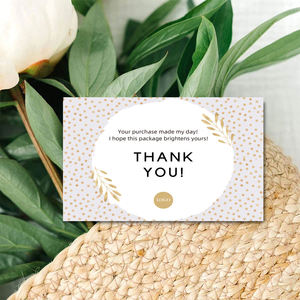 Carte de remerciement personnalisée écologique et recyclable pour entreprise/mariage/anniversaire avec logo estampé à chaud, carte de vœux en carton - Product Image 4