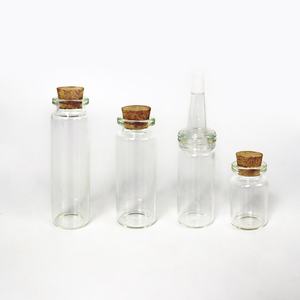 Vente en gros de mini-bouteilles en verre avec bouchon en liège 3ml/5ml/7ml/8ml/9ml/10ml/12ml/15ml/20ml/30ml, petits tubes à essai en verre avec bouchon en liège - Product Image 5