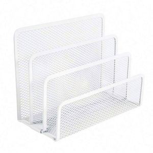 Document File Paper Letter Desktop Tray Desk Organizer 3 Compartments Metal Storage Stand File Storage Rack Holder - Product Image 1