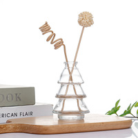 Bouteille d'arôme d'arbre de Noël 80ml bouteille de diffuseur de parfum bouteille en verre de diffuseur de roseau