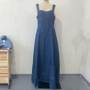 <span class=keywords><strong>Vestido</strong></span> Largo <span class=keywords><strong>Vaquero</strong></span> de Verano para <span class=keywords><strong>Mujer</strong></span>, Modelo J230, Ligero, con Tirantes, Corte Ajustado, Estilo Casual y Moderno - Product Image 3