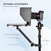 FEELWORLD TP10 Téléprompteur portable pliable de 10 pouces pour smartphone/tablette de 11 pouces, prise de vue DSLR, télécommande, série professionnelle