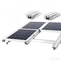 Caniveau de drainage principal en aluminium anodisé de type W pour panneaux solaires photovoltaïques, accessoires de support photovoltaïque personnalisables YUJI