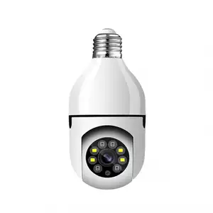 1080p灯E27灯泡摄像头360度无线无线远程家庭夜间版本安全知识产权监控闭路电视发光二极管灯泡支架凸轮