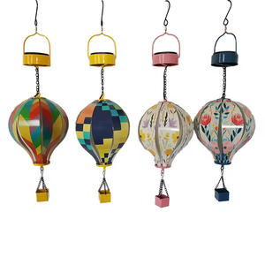 Khinh khí cầu năng lượng mặt trời đèn lồng với ngọn lửa nhấp nháy treo nhiều màu đèn năng lượng mặt trời đèn ngoài trời không thấm nước đèn lồng - Product Image 2