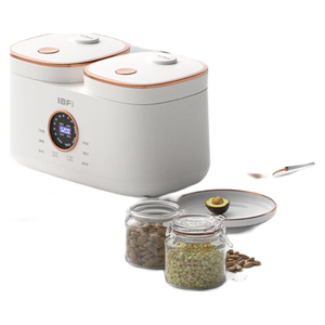 Cuiseur à riz portable multifonctionnel électrique IBF IBFD-015 Smart 2L + 2L avec pot intérieur antiadhésif et affichage LED numérique - Product Image 3