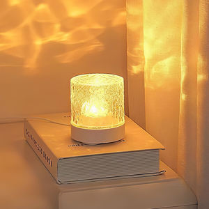 Lampe de table rotative USB RGB à intensité variable pour chambre chevet salle de jeux cadeau Led Crystal Water Ripple Projector Night Lights - Product Image 6