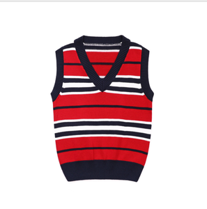 DFSC03 Otoño Invierno 2019 Chaleco de Suéter de Algodón Estilo Coreano Británico para Niños y Niñas, Uniforme Escolar - Product Image 2