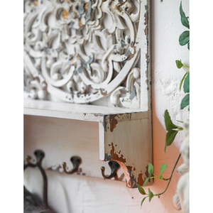 Estantes de Pared de Alta Calidad, Estante de Esquina de Madera Envejecida Estilo Vintage, Adornos de Pared para Sala de Estar, Estantes <span class=keywords><strong>Flotantes</strong></span> Estilo Boho - Product Image 5
