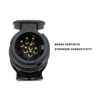 Connecteur de remorque étanche noir ARL 13 broches vers 7 broches 12V, mini-convertisseur 13P vers 7P