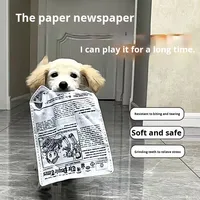 Jouet pour chien en peluche couineur à motif géométrique, anti-ennui sonore, outil d'entretenissement pour animaux de compagnie, jouet à mâcher pour la dentition, pour Corgi et Bouledogue français