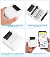 Impresora Térmica Portátil de 58 mm, Máquina de Recibos y Facturas con Batería de Gran Capacidad para Puntos de Venta en Exteriores
