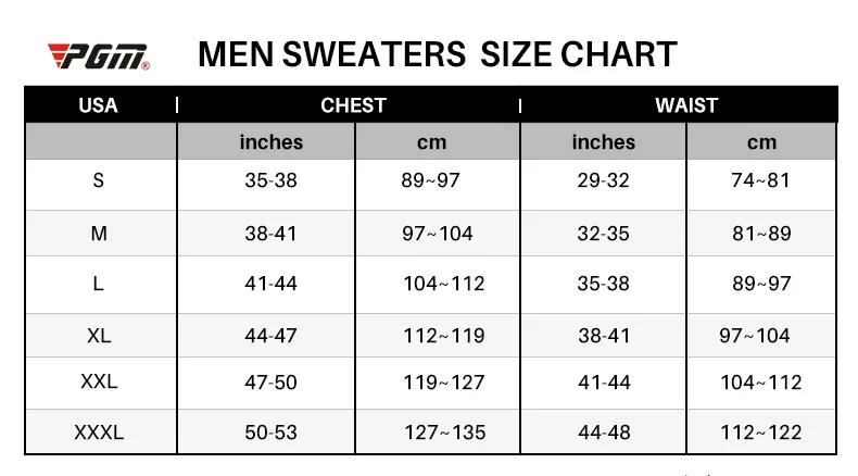 PGM YF358 Autumn And Winter New Arrival Men Soft Comfortable Warm Long Sleeve Golf Sweater