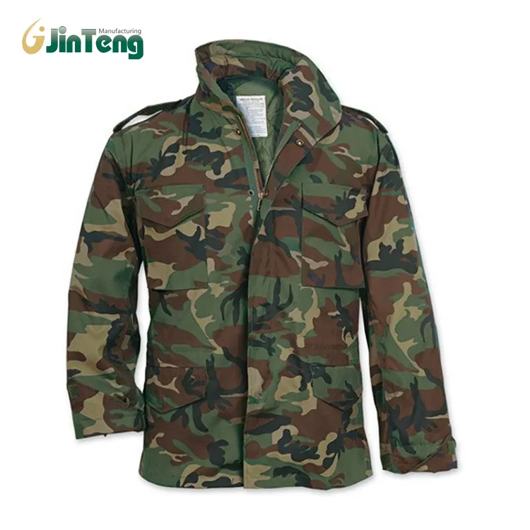 Chaqueta de camuflaje del bosque M65 para hombre, uniforme táctico repelente al agua