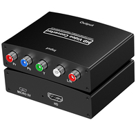 Convertidor de Componentes YPbPr a HDTV con Entrada de Audio RCA, Convierte Señal de Diferencia de Color Analógica a Digital HDTV para PS2, Xbox, DVD