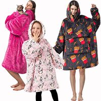 Maßgefertigte 360GSM Übergröße Kapuzendecke aus Polyester in Unifarbe mit Großer Tasche Europäisch-Amerikanischer Stil für Damen