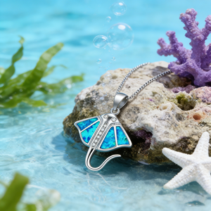 Hawaii European Accessories - Collar de Pulpo Ocelado Azul - Collar de Ópalo para Suéter - Product Image 5