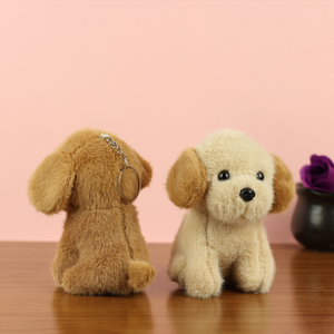 Grosir lucu liontin anak anjing mainan mewah Teddy tas boneka anjing dekorasi kustom boneka gantungan kunci boneka hewan untuk hadiah promosi - Product Image 4