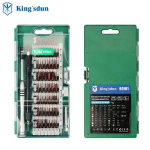 Kingsdun 60 in 1 하이 퀄리티 정확한 3C 휴대 전화 수리 소형 드라이버 세트 교체 가능한 다목적 비트와 손 도구