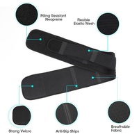 Ceinture de hanche ajustable noire élastique confortable avec fonction de protection pour le bas du dos