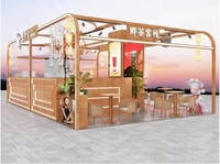 YTSF-I100 Stand d'exposition modulaire en bois, comptoirs d'affichage personnalisés pour centres commerciaux, petites entreprises, montage facile, portable