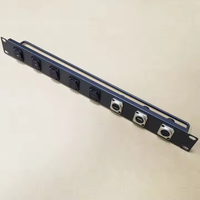 Panneau de brassage vierge 1U 19 pouces 12 ports de type D, pré-perforé pour connecteurs audio-vidéo XLR avec support