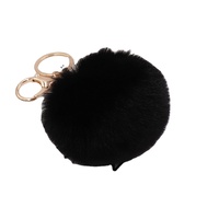 Poms colorés porte-clés boule moelleuse fausse fourrure porte-clés pour femmes filles pom pom porte-clés boule de fourrure sac à main pendentif à breloque