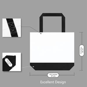 Bolsa de Mano de Lona de Algodón para Mujer, de Alta Densidad, Ecológica, de Algodón Orgánico, para Compras, con Logotipo Personalizado - Product Image 5