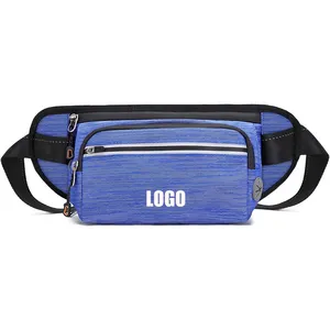 Bolsa de cintura Oxford com logotipo personalizado, bolsa de corrida de grande capacidade para ciclismo, esporte ao ar livre, armazenamento de telefone, bolsa para jigging, pochete