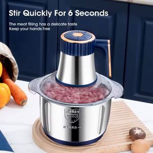 5L Electric Meat <b>Grinder</b> 500W Stainless Steel Portable Multifunctional Food Crusher Vegetable Slicer Processor Chopper Kitchen - Product Image 2