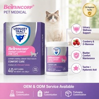Tablet Kesehatan Saluran Kemih Kucing Bein Cranberry D Mannose Bebas Biji-bijian Vitamin Mineral Batu Ginjal Grosir OEM ODM Suplemen Hewan Peliharaan
