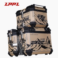 Ensemble de bagages pour moto en alliage d'aluminium, coffre supérieur 45L, valises latérales 38L et 32L, étanches, pour le tourisme