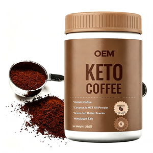 Café instantané Keto à faible teneur en glucides, <span class=keywords><strong>sans</strong></span> <span class=keywords><strong>sucre</strong></span>, à l'huile MCT, favorisant la satiété, graisses saines, boisson saine quotidienne, marque privée OEM - Product Image 1