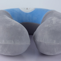 Oreiller de voyage en forme de U pour le cou, en peluche, pour animaux de compagnie, en polystyrène, doux, lavable, pour le bureau