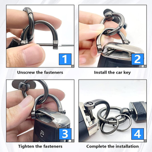 พวงกุญแจโลหะแบบกำหนดเองที่ใส่กุญแจบัตรอลูมิเนียมคาร์บอนไฟเบอร์3D หรูหราโลโก้แบรนด์ใหม่ - Product Image 6