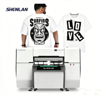 Imprimante textile SHENLAN DTG automatique, nouvelle, garantie 1 an, imprimante jet d'encre à plat A3, encre pigmentée, double station, CE, 80 pièces/h