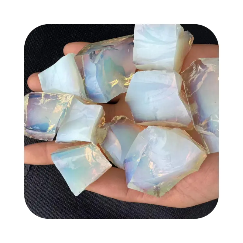 Wholesale Natural Rough Meditation Crystal White Opal Precious Semi-Precious Stone Rough Stone crafts gifts for fengshui