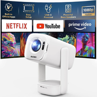 Projecteur de cinéma portable Full HD LCD avec système Linux, 1080P, 5000 lumens, type C, écran de 200 pouces