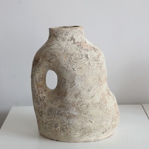 MSH Country <strong>Cottage</strong> Style Stoneware <strong>Pottery</strong> Aged Ceramic Flower Vase for Living Room - Product Image 2