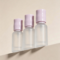 Botol Kosmetik Plastik Kosong Elegan dengan Logo Kustom untuk Kemasan Hand Sanitizer/Parfum 30ml 50ml